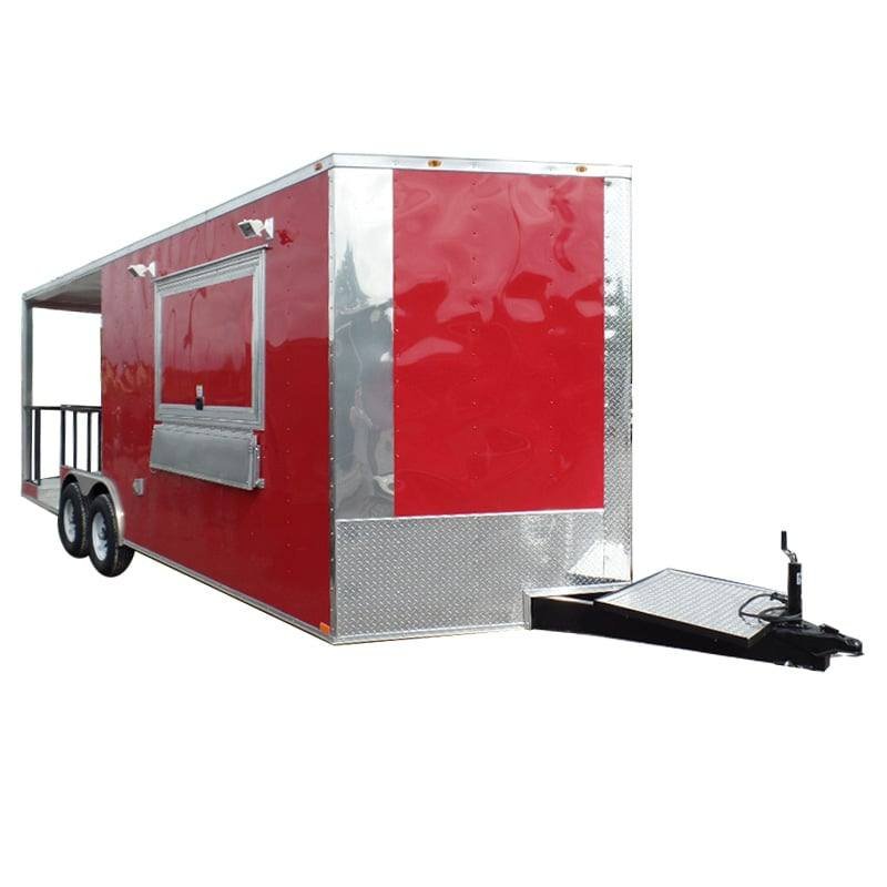 8.5' x 22' Red Concession BBQ Food Event Catering Trailer