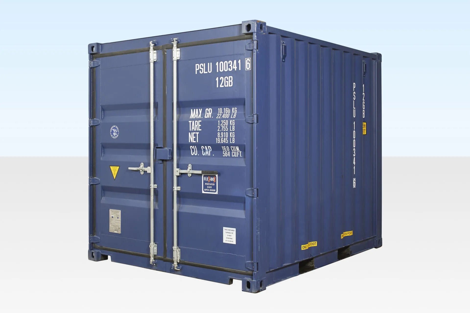 10Ft X 8Ft Shipping Container (One trip) – Blue – Used