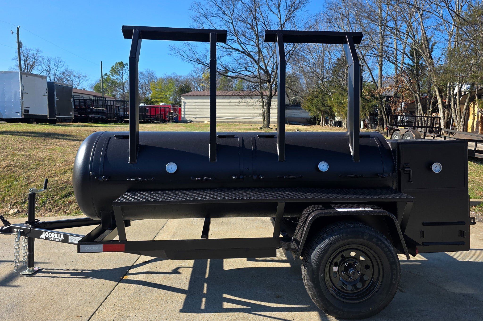 330 Gal Smoker Two Door with Counter Weights and Double Racks