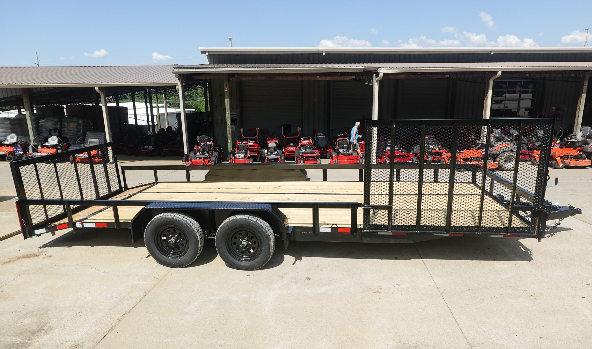 7x20 Dovetail Utility Trailer with Side Gate (2) 3,500lb Axles 7K GVWR