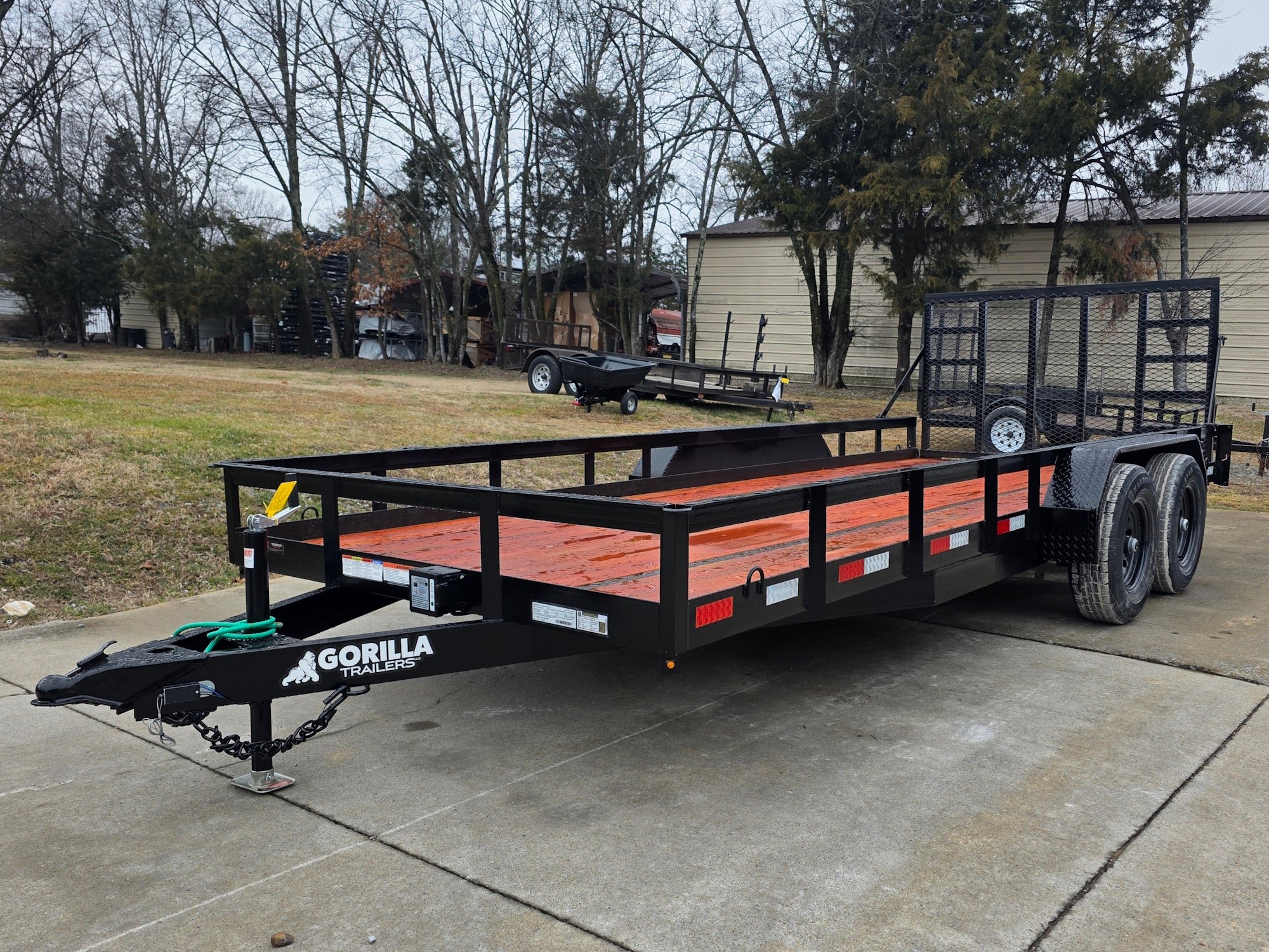 7x18 Heavy Duty Straight Deck Utility Trailer (2) 5,200lb Axles with Brakes 10K GVWR