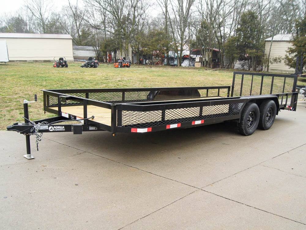 7x20 Dovetail Utility Trailer with Side Baskets (2) 3,500lb Axles