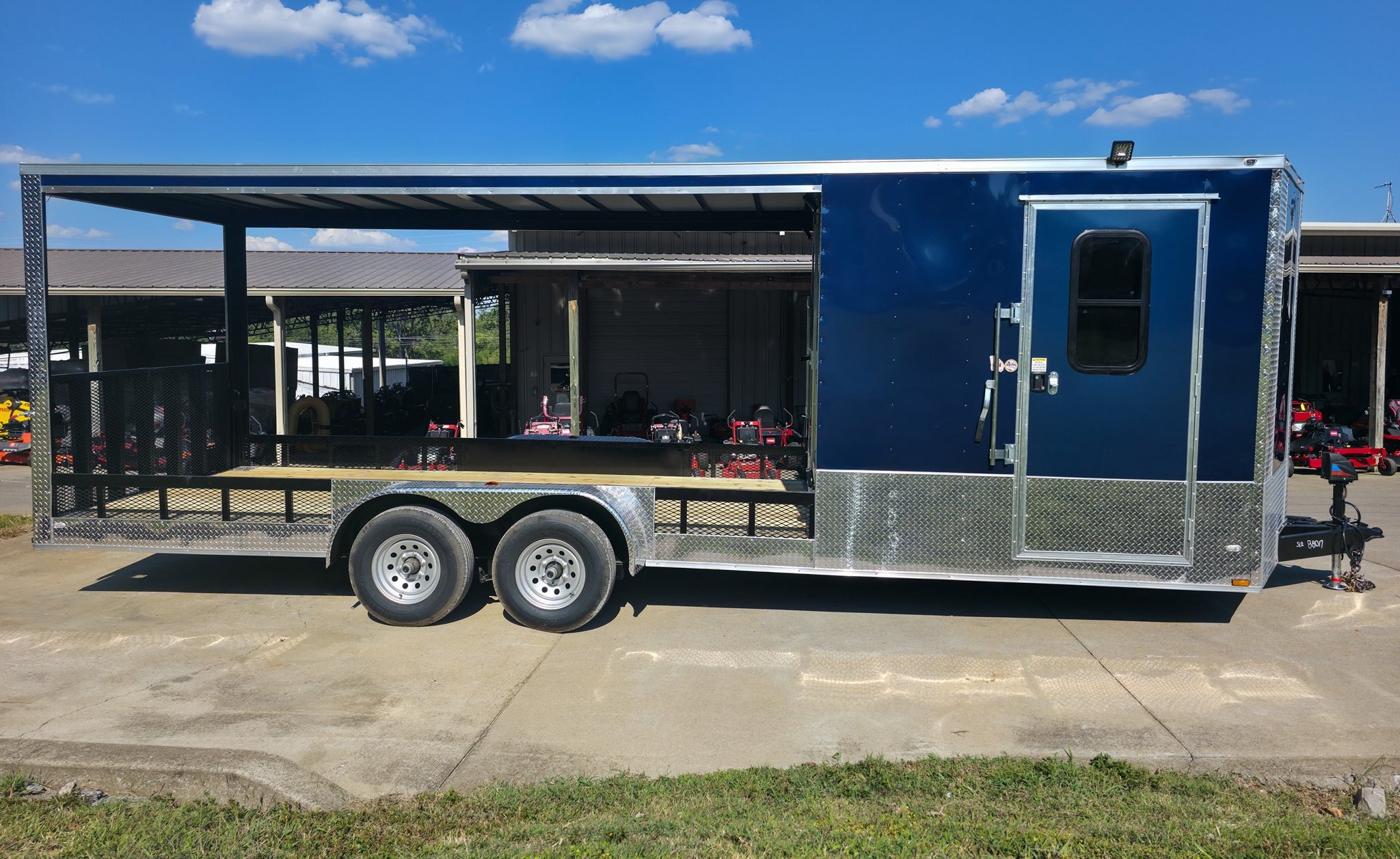 7x24 Indigo Blue Hybrid Enclosed and Utility Trailer (2) 5200LB Axles 10K GVWR