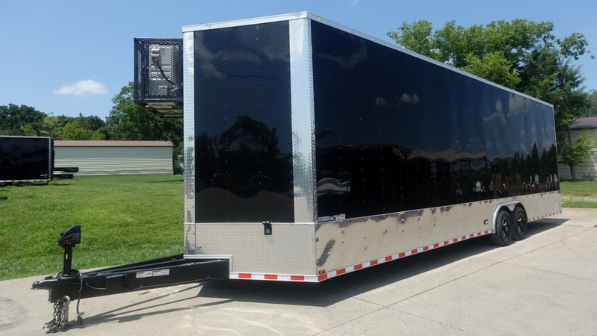 8.5x30 Black Enclosed 2-5200lb Axles 9' Interior Height with Winch