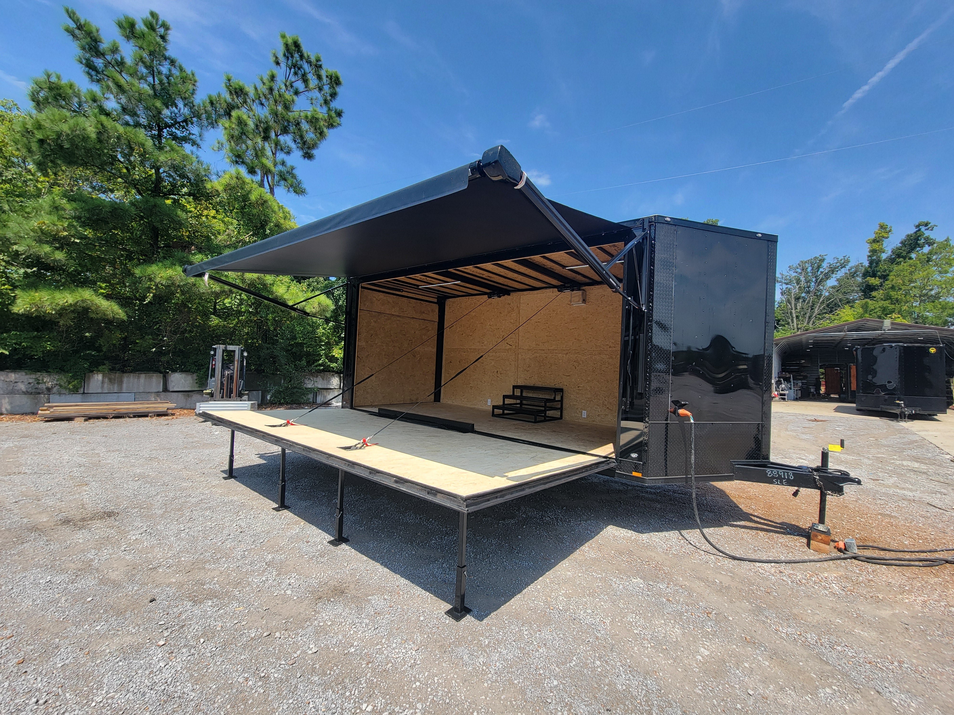 8.5' X 36' Black Custom Enclosed Car & Toy Hauler (3) 5,200 lb Axles