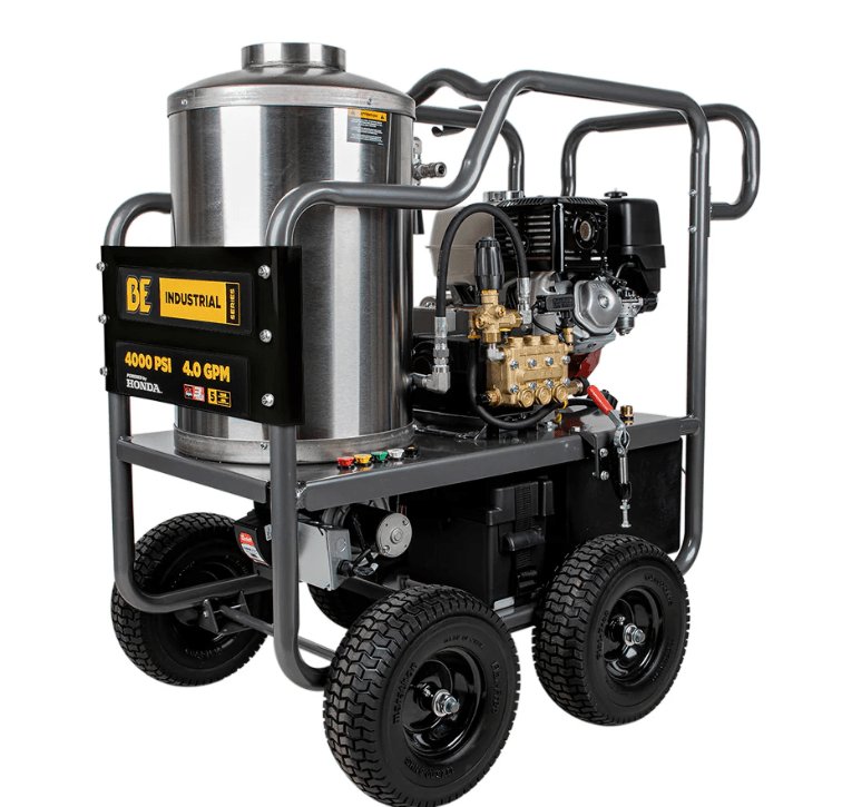 BE 64HD Hot Water Pressure Washer 4000 PSI 4.0 GPM Honda GX390 Engine