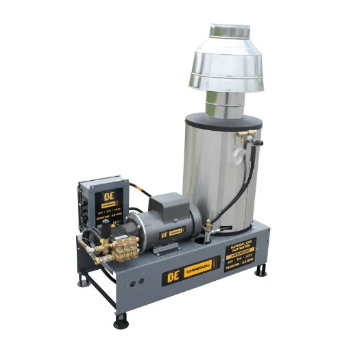 BE HW255E3CNG Hot Water Pressure Washer 2500 PSI 5.0 GPM Baldor Electric Motor