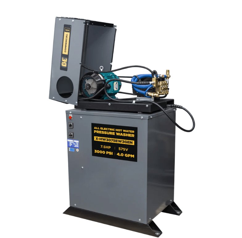 BE X-HW3075EW3GEN Hot Water Pressure Washer 3000 PSI 7.5 GPM Baldor Electric Motor