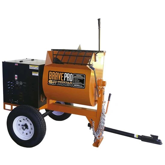 BravePro BRPMM106H Mortar Mixer 6 Cu. Ft. Steel Drum Honda GX240