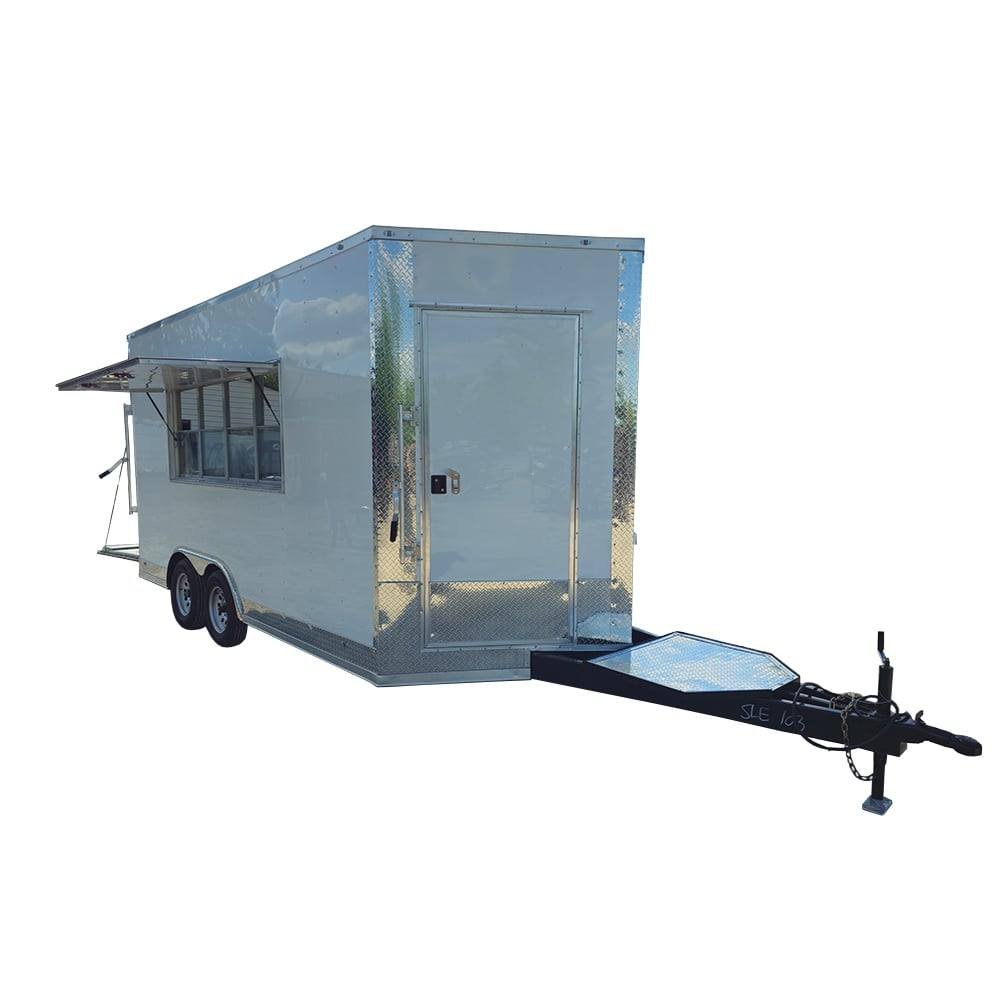 Concession Trailer 8.5' X 16' White Merchandising Event Catering