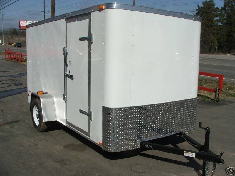Enclosed 6' x 12' Trailer with Drop Gate Storage