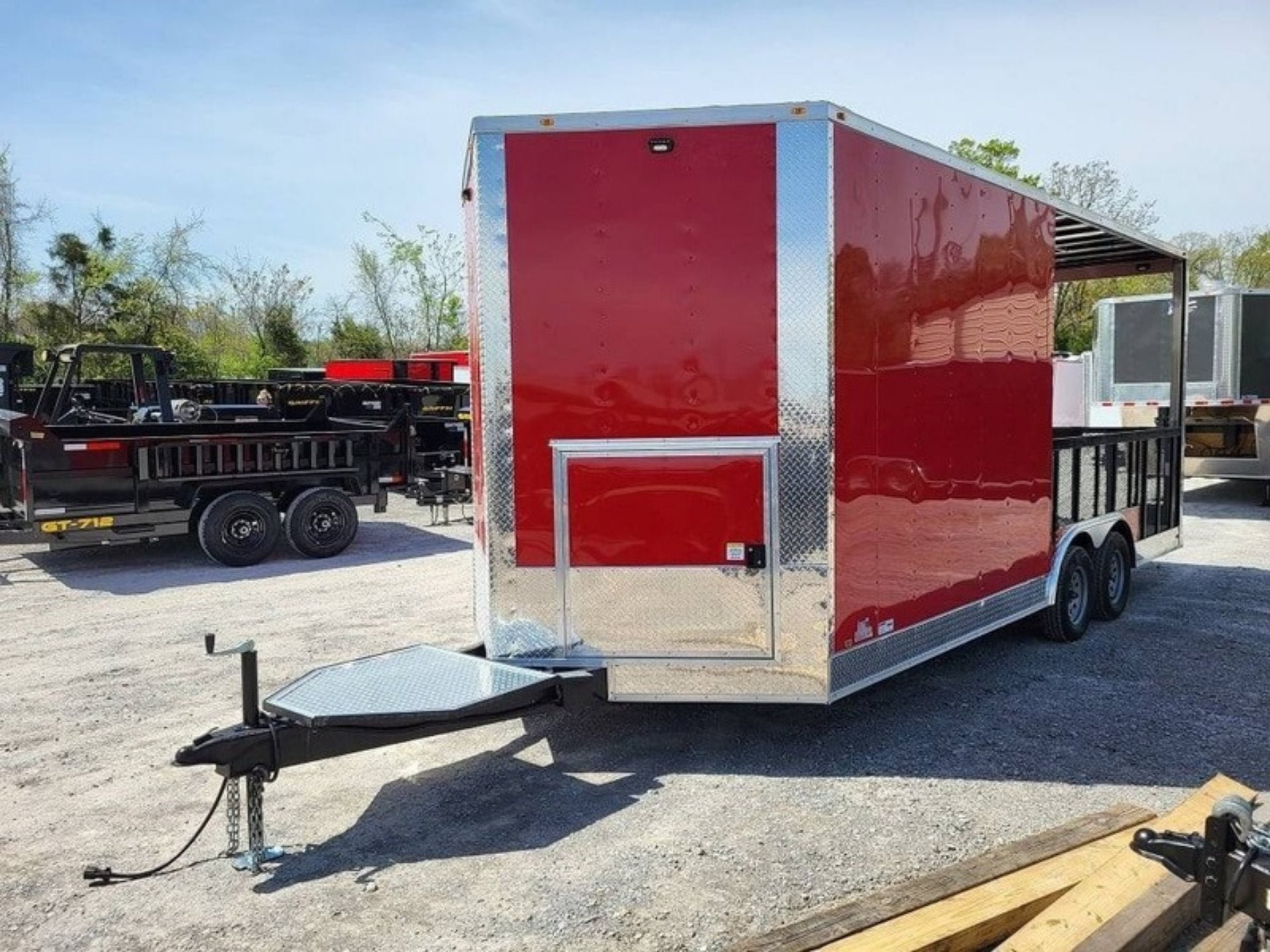 Enclosed Trailer 8.5' X 20' Red Hybrid Event Trailer