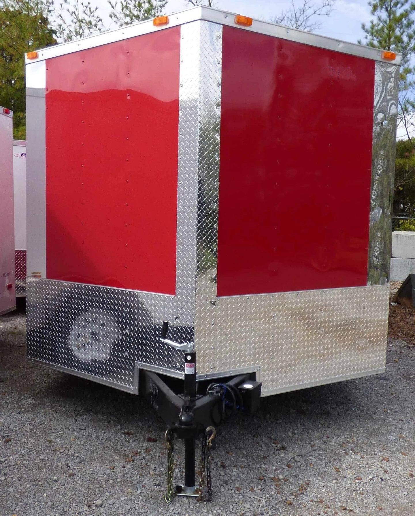 Enclosed Trailer 8.5'x24' Red & Black Equipment Hauler Storage
