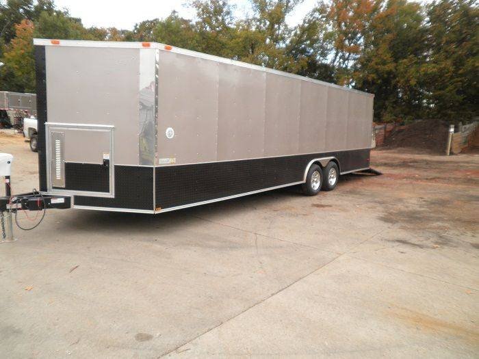 Enclosed Trailer 8.5'x26' Beige - Dual 5200 lb Axles Brakes Storage