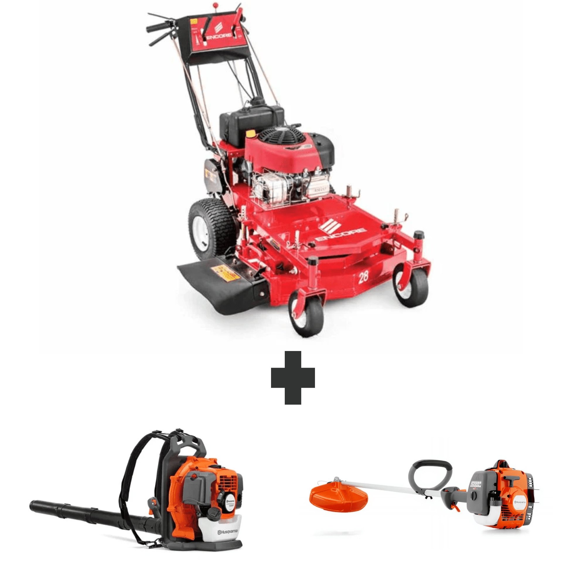 Encore EW28X11BS 28" Commercial Walk Behind Mower 10.5HP Briggs Handheld Bundle