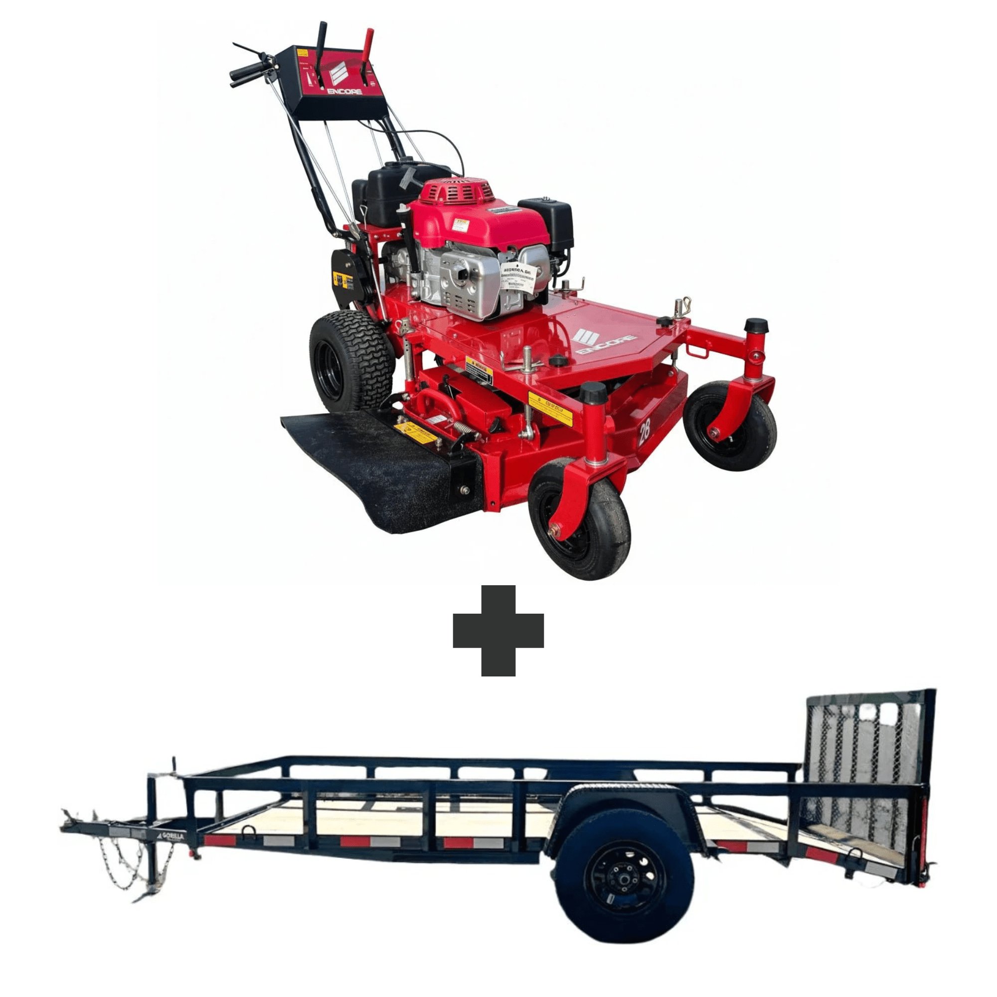 Encore EW28X11HD 28" Commercial Walk Behind Mower 10.5HP Honda Utility Bundle