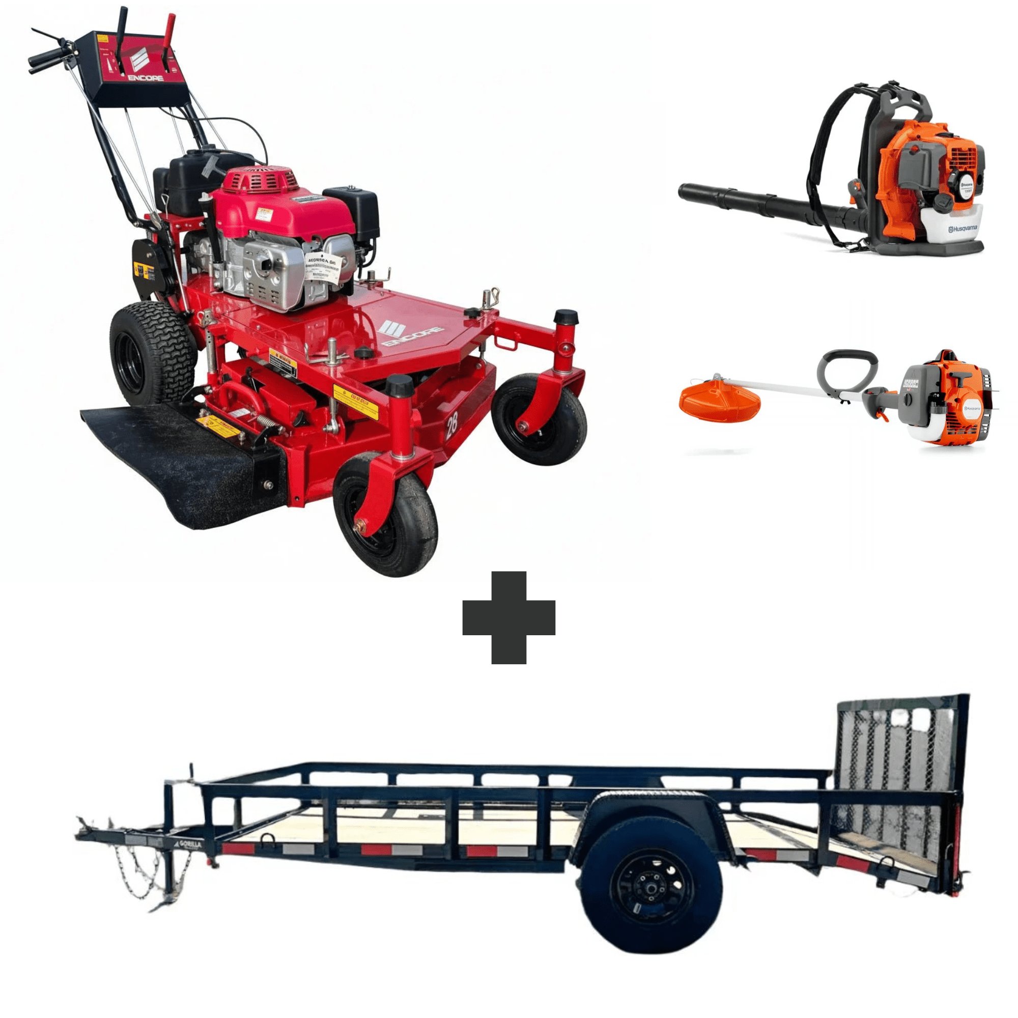 Encore EW28X11HD 28" Commercial Walk Behind Mower 10.5HP Honda Utility Handheld Bundle