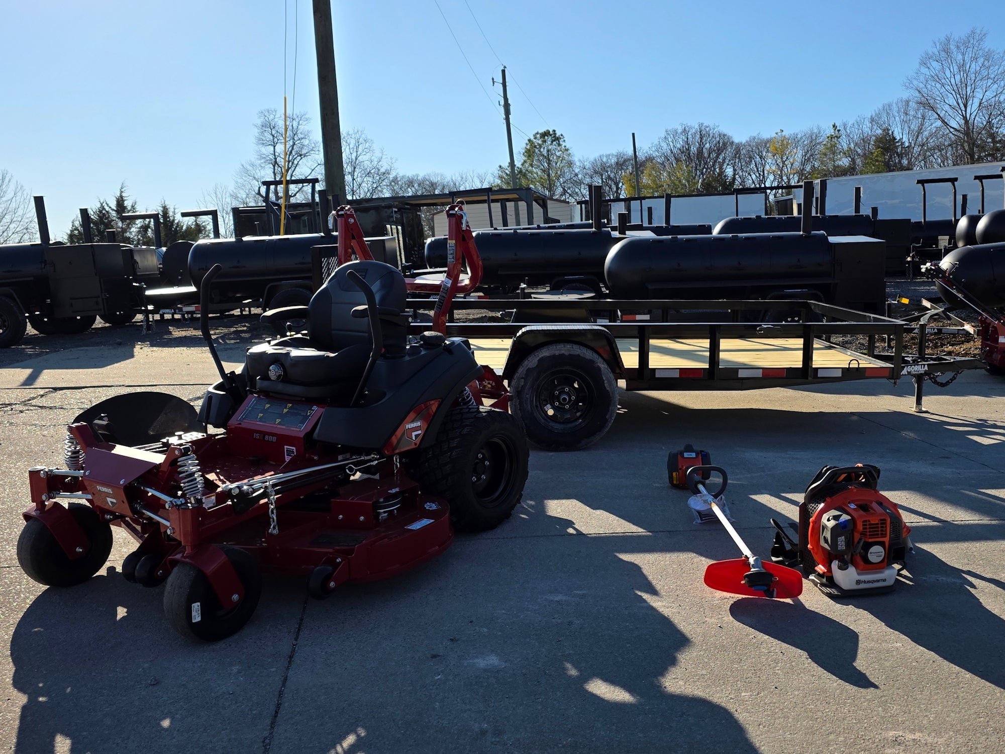Ferris 5902075 60" ISX800 Zero Turn Mower Util Trailer Handhelds Bundle