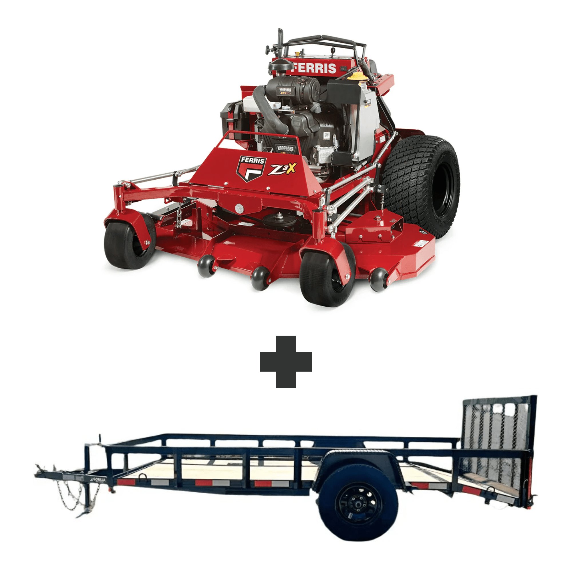 Ferris 5902169 52" SRS Z3X Stand On Mower 37HP VAN BB EFI-ETC Utility Trailer Bundle