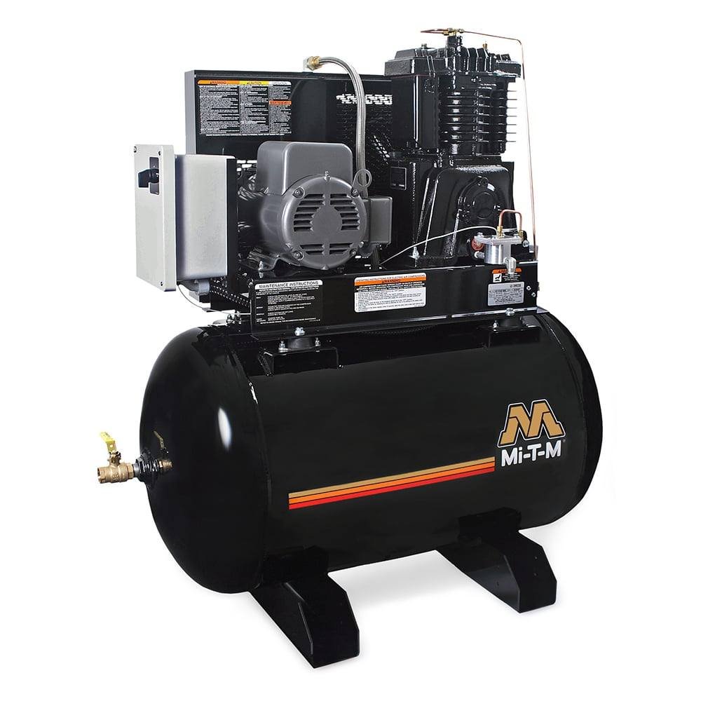 MI-T-M ACS-46305-80HM 80-Gal 5 HP 460V Simplex Air Compressor