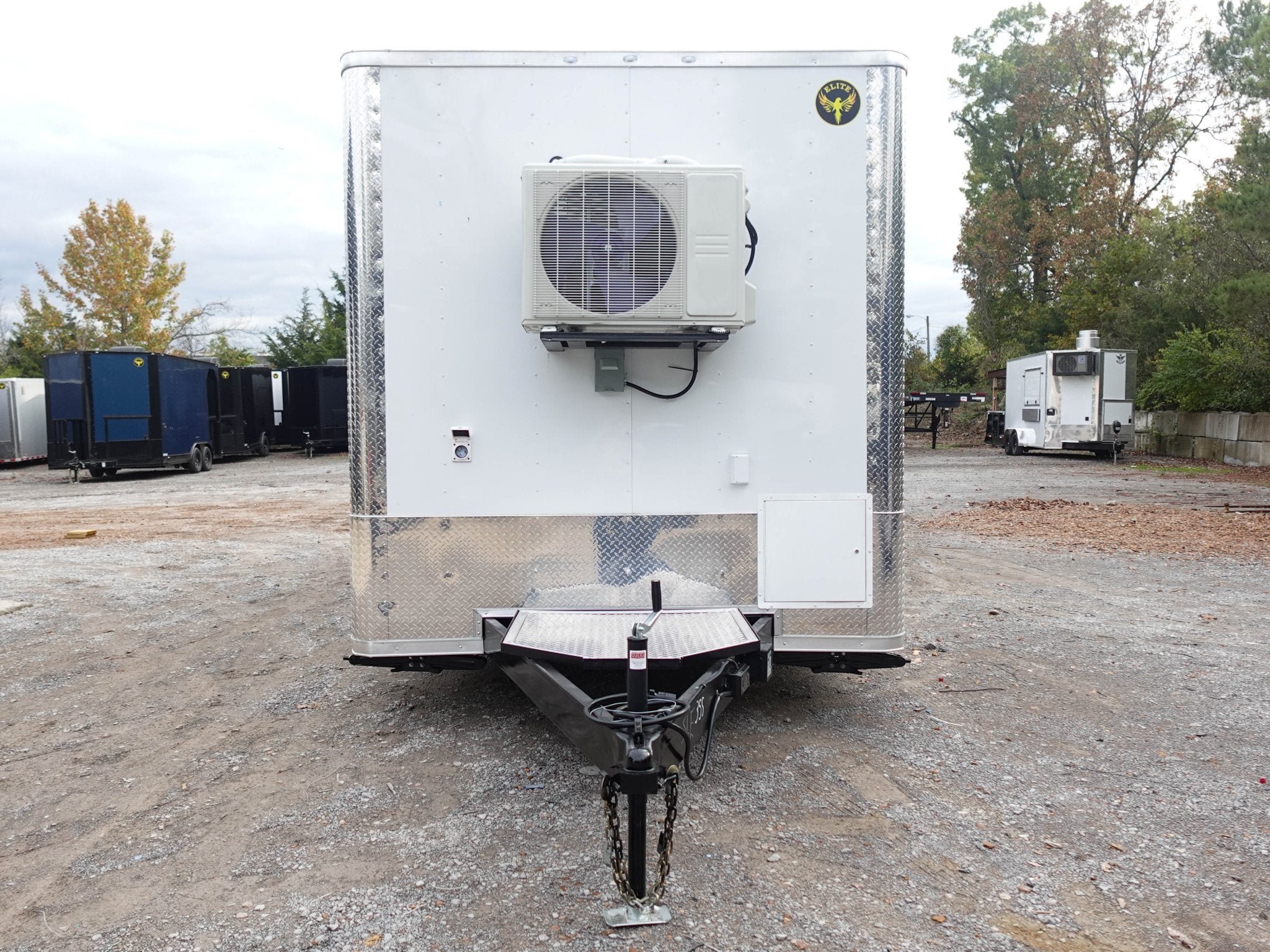 White Flat Nose Enclosed Trailer 8.5' X 24' with (2) 5,200lbs